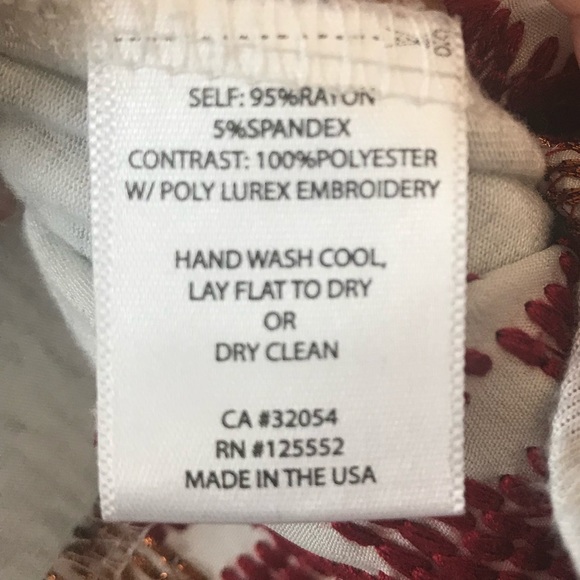 Dolan T Lami Embroidered Aztec Tee Shirt Blouse XS - Picture 3 of 4